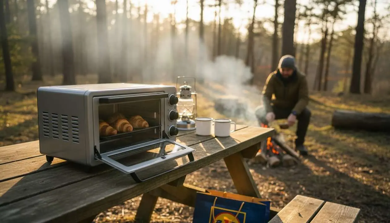  Horno de camping port&aacute;til de Lidl por menos de 13 euros ideal para tus aventuras al aire libre &mdash; Imagen generada por IA 
