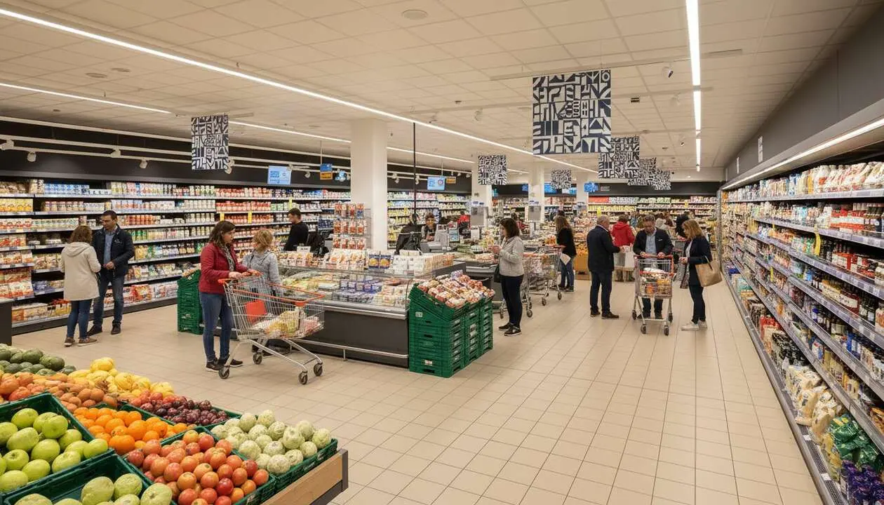  Vista exterior de un supermercado Lidl en Espa&ntilde;a, destacando su popularidad y preferencia de millones de clientes. &mdash; Imagen generada por IA 
