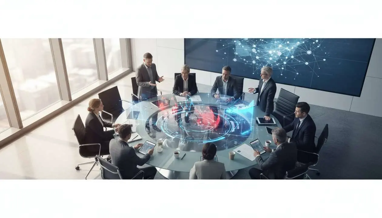  Pantalla con logo de Vodafone y gr&aacute;ficos financieros que muestran las subidas de tarifas para 2026 &mdash; Imagen generada por IA 