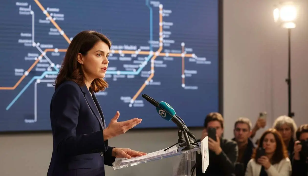  Isabel Ayuso responde a la pol&eacute;mica sobre la construcci&oacute;n y gesti&oacute;n de la L&iacute;nea 11 del Metro de Madrid &mdash; Imagen generada por IA 