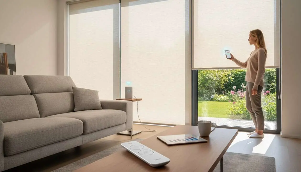  Controla f&aacute;cilmente tus persianas desde cualquier lugar con la soluci&oacute;n innovadora de Leroy Merlin para el hogar inteligente &mdash; Imagen generada por IA 