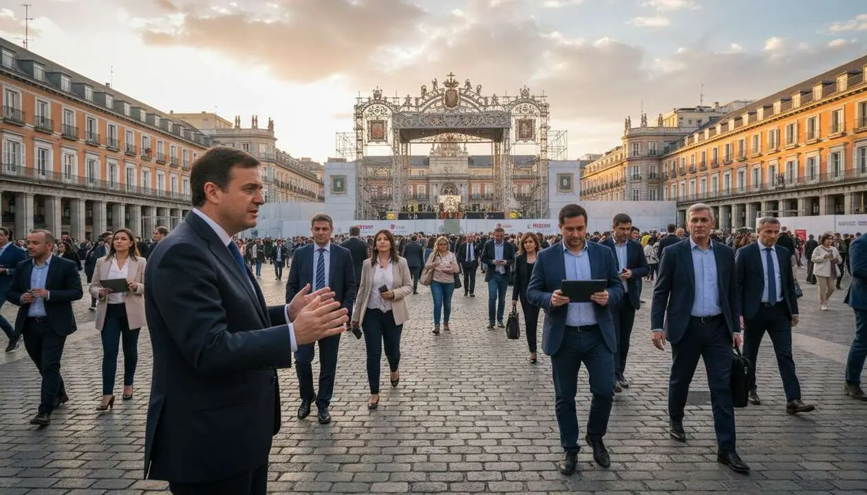  Almeida y la posible restricci&oacute;n del teletrabajo en Madrid durante la visita papal en la ciudad &mdash; Imagen generada por IA 