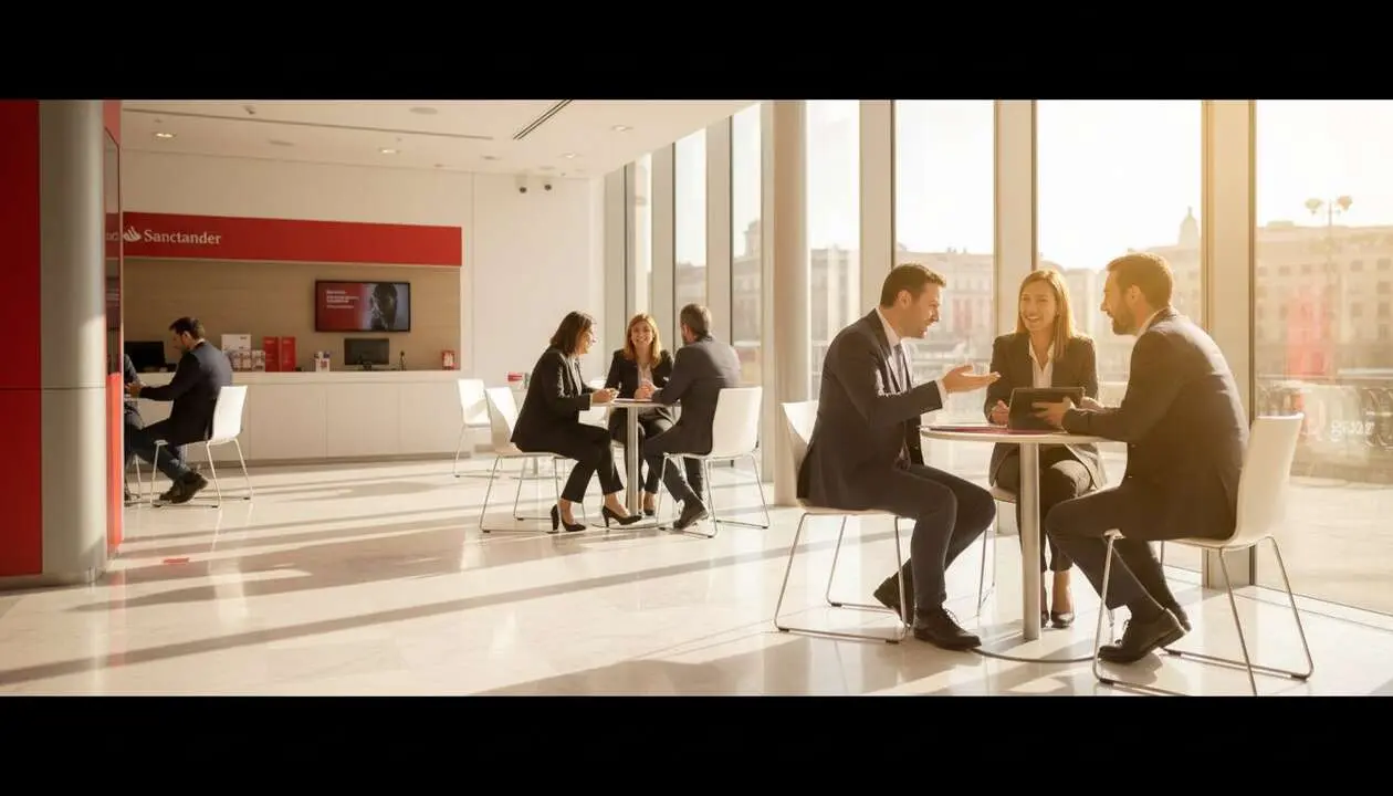  Banco Santander impulsa la captaci&oacute;n de 3 millones de funcionarios en Espa&ntilde;a con nuevas ofertas y servicios exclusivos &mdash; Imagen generada por IA 