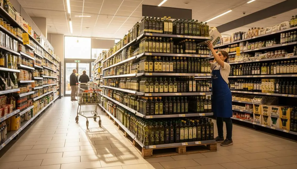  Aceite de oliva virgen extra en oferta exclusiva de Carrefour para una cocina saludable y deliciosa &mdash; Imagen generada por IA 