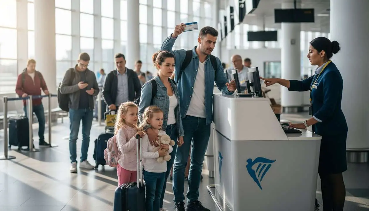  Pasajeros de Ryanair en Reino Unido afectados por investigaci&oacute;n sobre cobro a padres por asientos junto a sus hijos &mdash; Imagen generada por IA 
