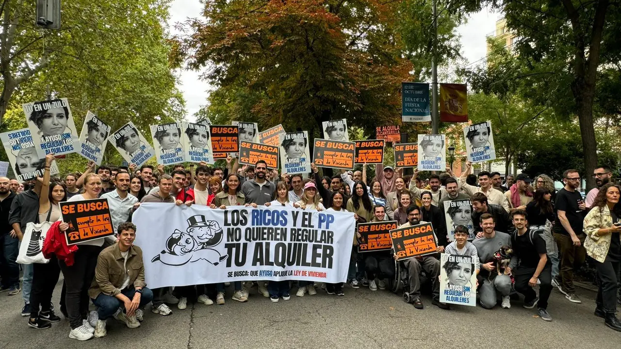 La protesta por la vivienda en Madrid