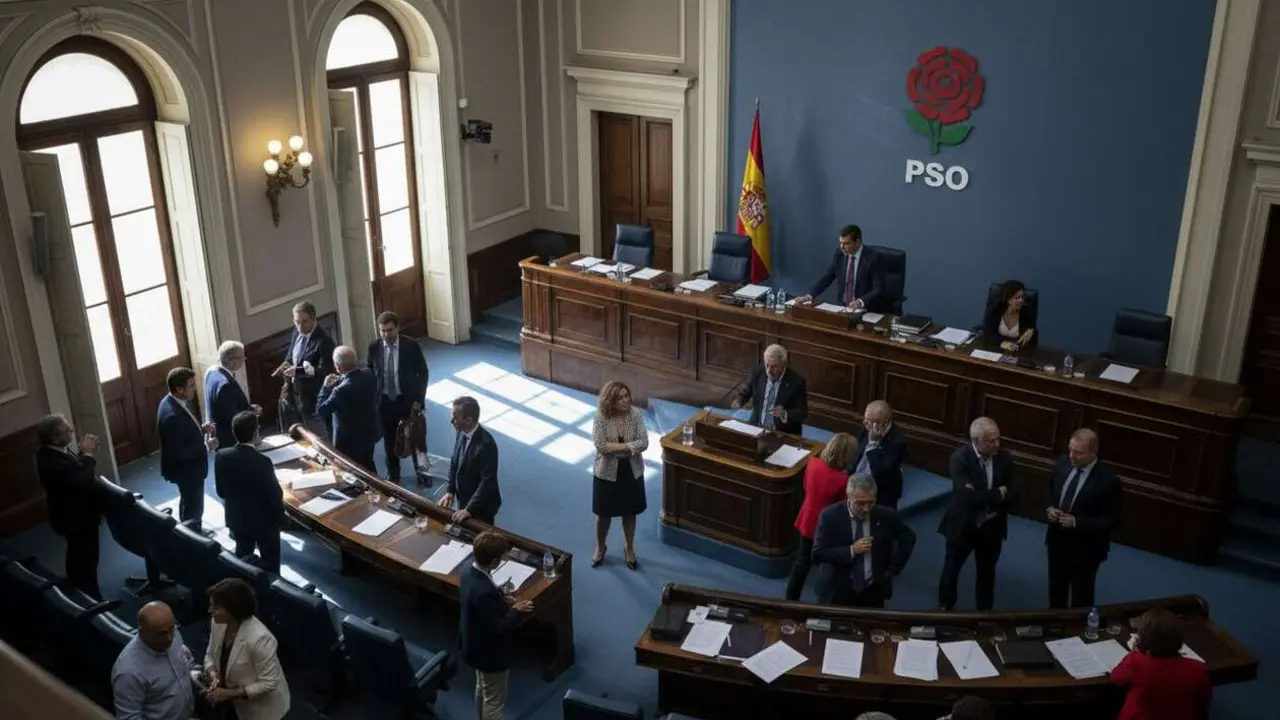  Mar&iacute;a Jes&uacute;s Montero y la pol&eacute;mica que desata una posible crisis interna en el PSOE en 2024 &mdash; Imagen generada por IA 