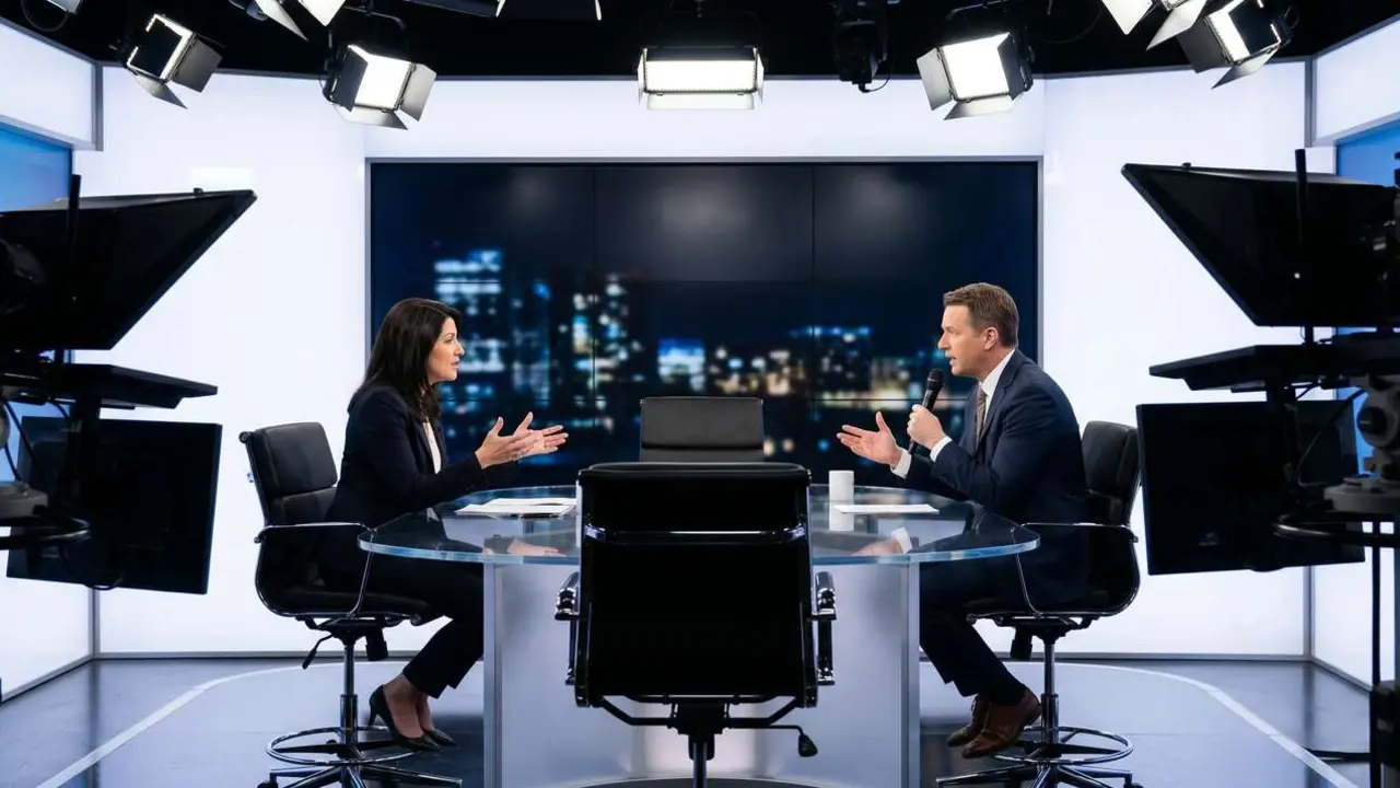  Jordi &Eacute;vole confronta a Ayuso en entrevista para esclarecer dudas sobre el exfiscal general del Estado &mdash; Imagen generada por IA 