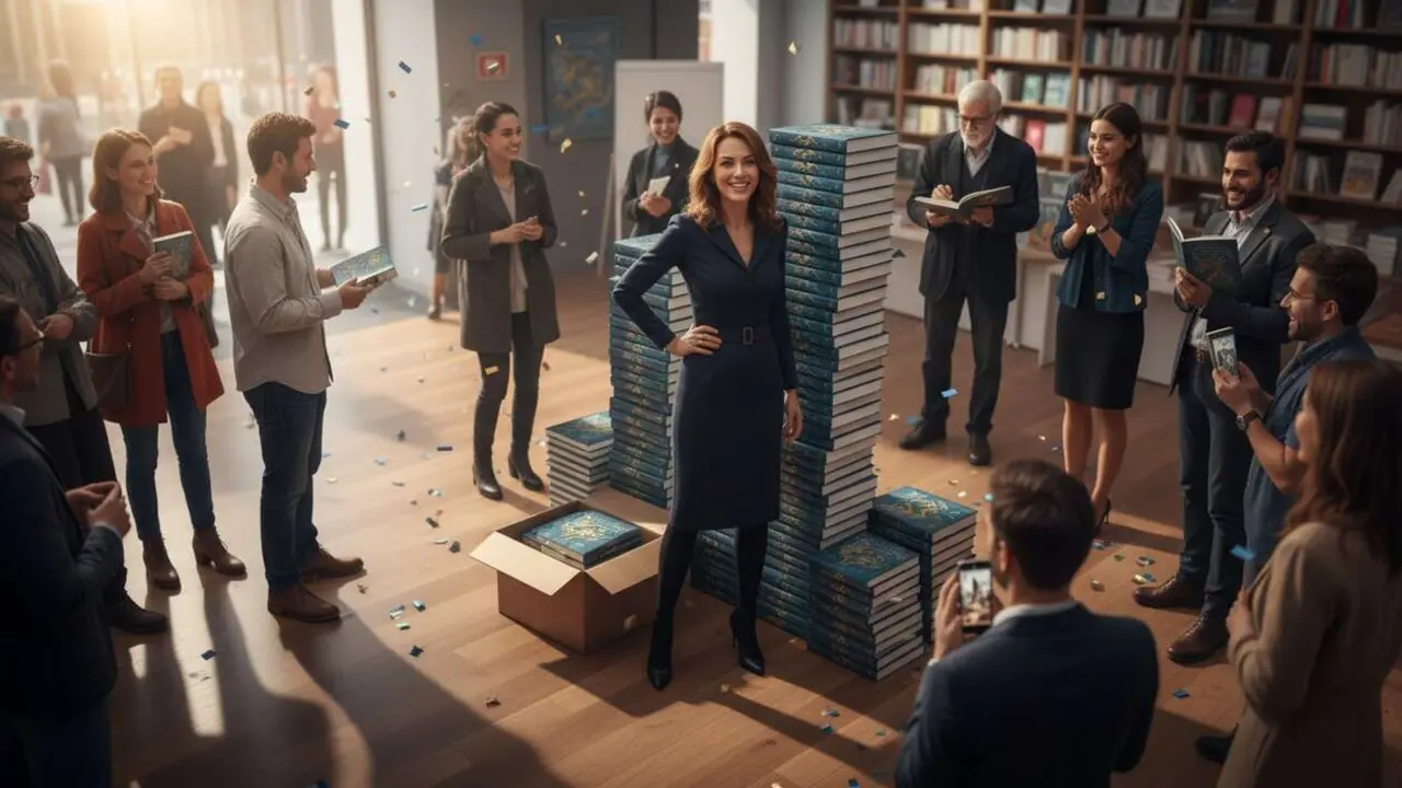  Ketty Garat celebra 25.000 ventas con su libro sobre Zapatero, un &eacute;xito imparable en el mercado editorial &mdash; Imagen generada por IA 