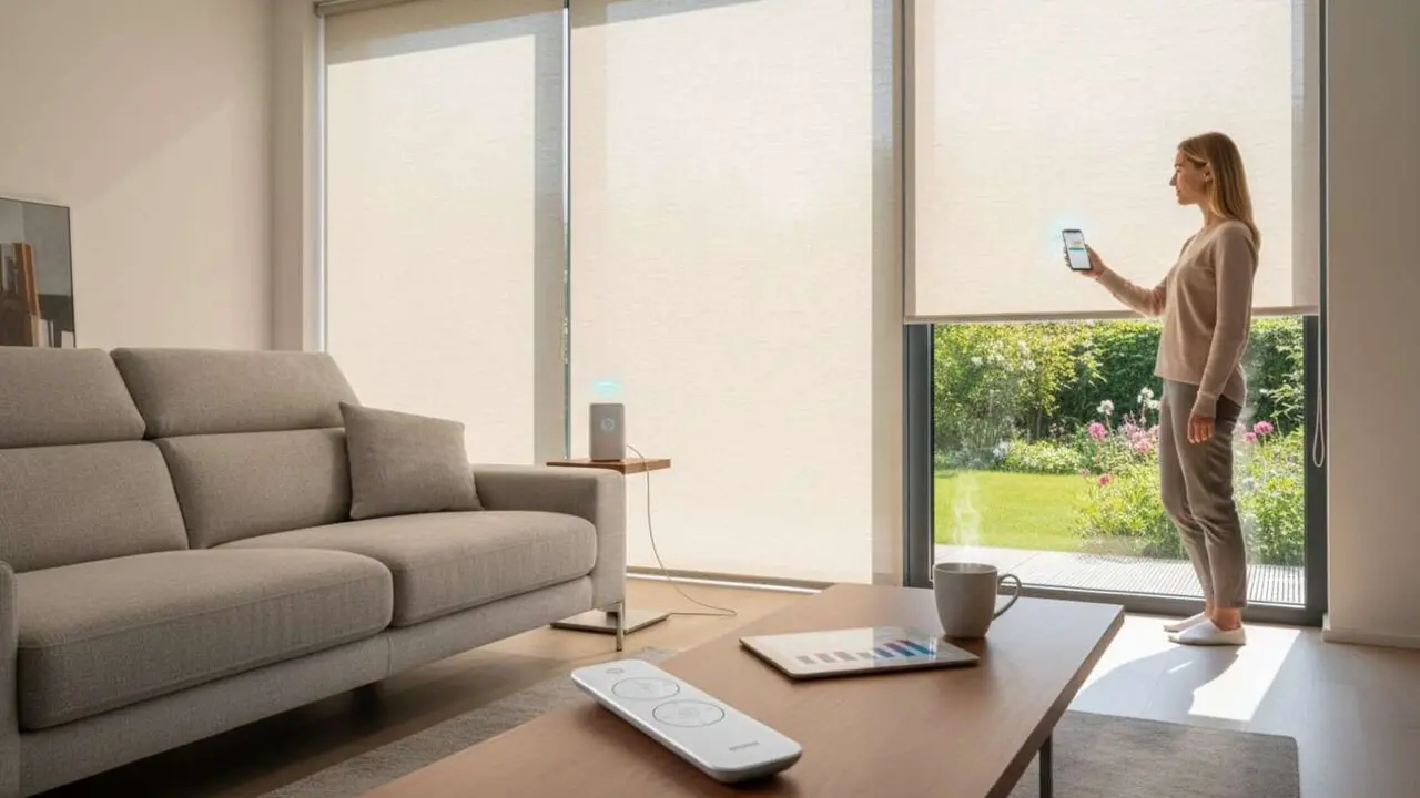  Controla f&aacute;cilmente tus persianas desde cualquier lugar con la soluci&oacute;n innovadora de Leroy Merlin para el hogar inteligente &mdash; Imagen generada por IA 