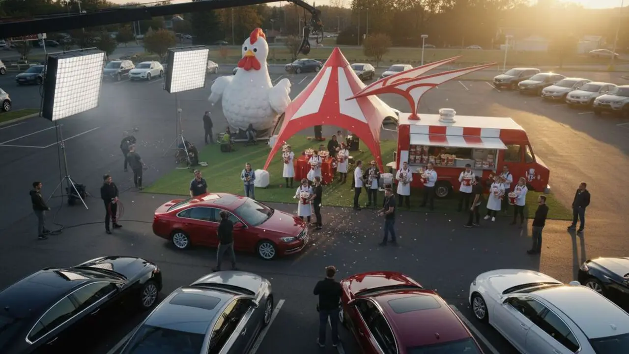  Spot viral de Canalcar y KFC que conquist&oacute; las redes sociales con creatividad y &eacute;xito publicitario &mdash; Imagen generada por IA 